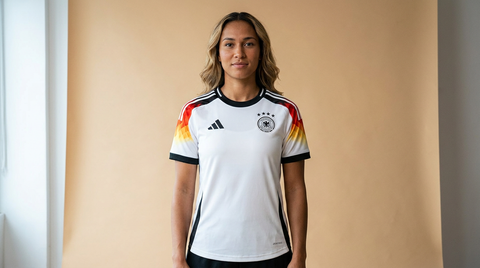 AI recreation of the Germany home 2024 shirt, generated by Kitlist from its documented design record.