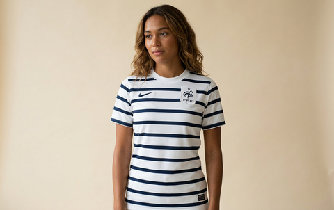 AI recreation of the France men's national association football team away 2011/12 shirt, generated by Kitlist from its documented design record.