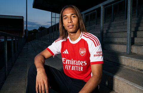 AI recreation of the Arsenal home 2025/26 shirt, generated by Kitlist from its documented design record.