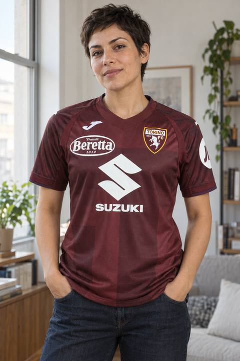 AI recreation of the Torino home 2024/25 shirt, generated by Kitlist from its documented design record.