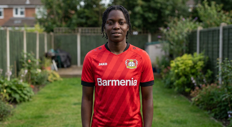 AI recreation of the Bayer Leverkusen home 2019/20 shirt, generated by Kitlist from its documented design record.