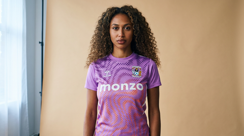 AI recreation of the Coventry City third 2026/27 shirt, generated by Kitlist from its documented design record.